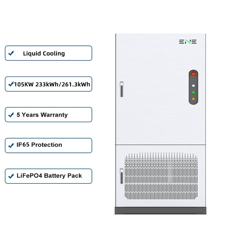 Liquid Cooling 105KW 233kWh/261.3kWh Solar Energy Storage System Bess For Industrial And Commercial Energy Storage