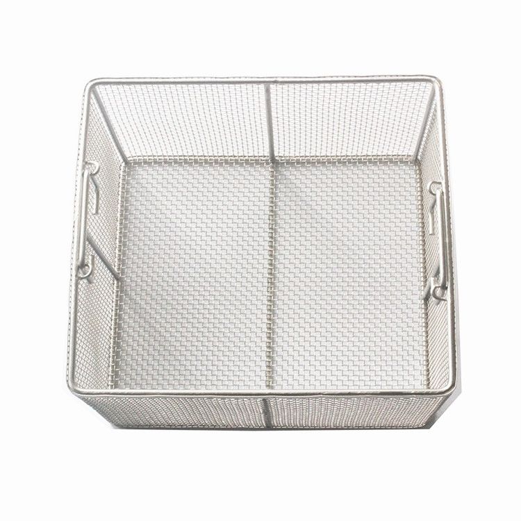 Customized High Quality 304 Stainless Steel Woven Wire Mesh Basket For Goods Storage