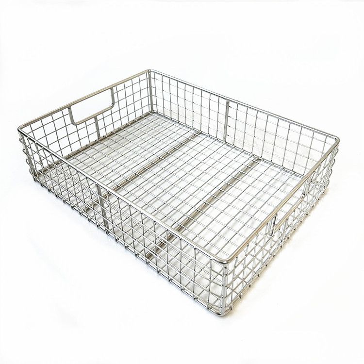 Customized High Quality 304 Stainless Steel Woven Wire Mesh Basket For Goods Storage