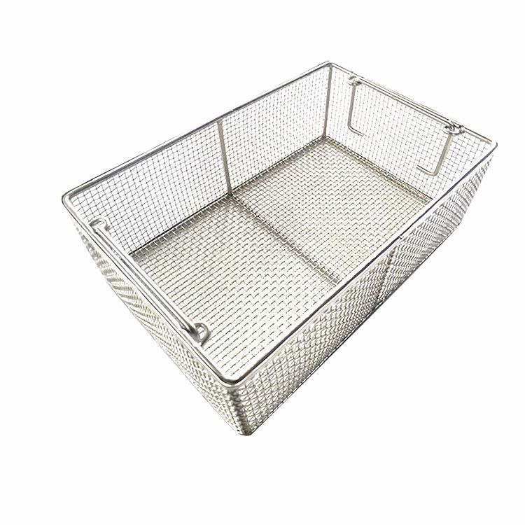 Customized High Quality 304 Stainless Steel Woven Wire Mesh Basket For Goods Storage