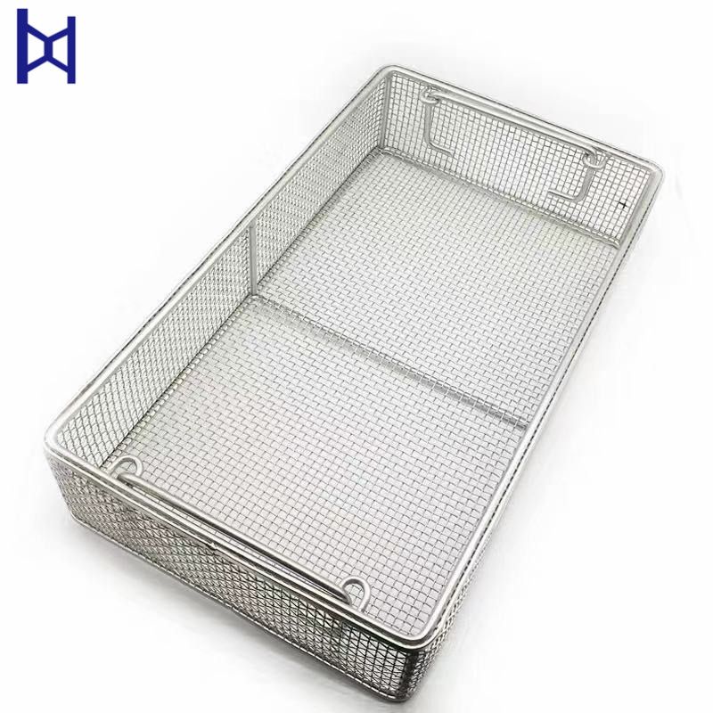 Customized High Quality 304 Stainless Steel Woven Wire Mesh Basket For Goods Storage