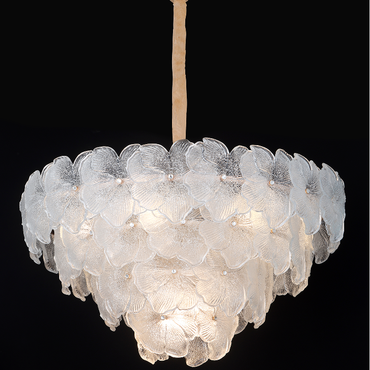 Contemporary Patent French Vintage Living Glass Led Crystal Chandelier Pendant Light