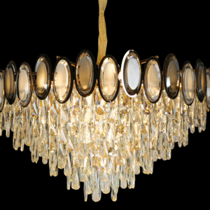 Luxury Modern Large Hotel Villa Living Room Crystal Chrome Chandeliers Pendant Light