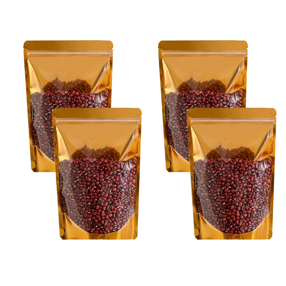 New Design Reusable One Side Clear Stand Up Window Nuts Pouch Biodegradable Brown Kraft Paper Bag