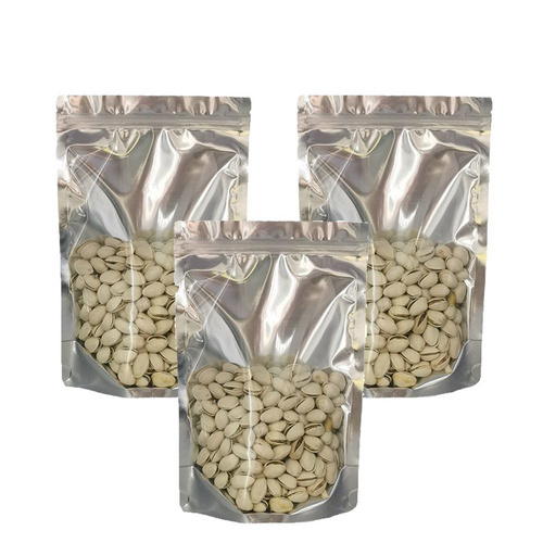 New Design Reusable One Side Clear Stand Up Window Nuts Pouch Biodegradable Brown Kraft Paper Bag