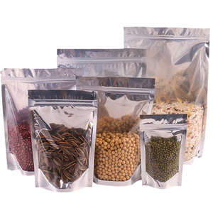 Wholesale Aluminum Foil zipper food grade packaging bags Reusable Zip Lock Packing Mylar Pouch