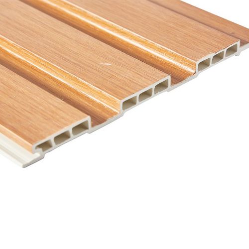 PVC Coating Cladding Fluted WPC Board Wall Panel For Home Decoration