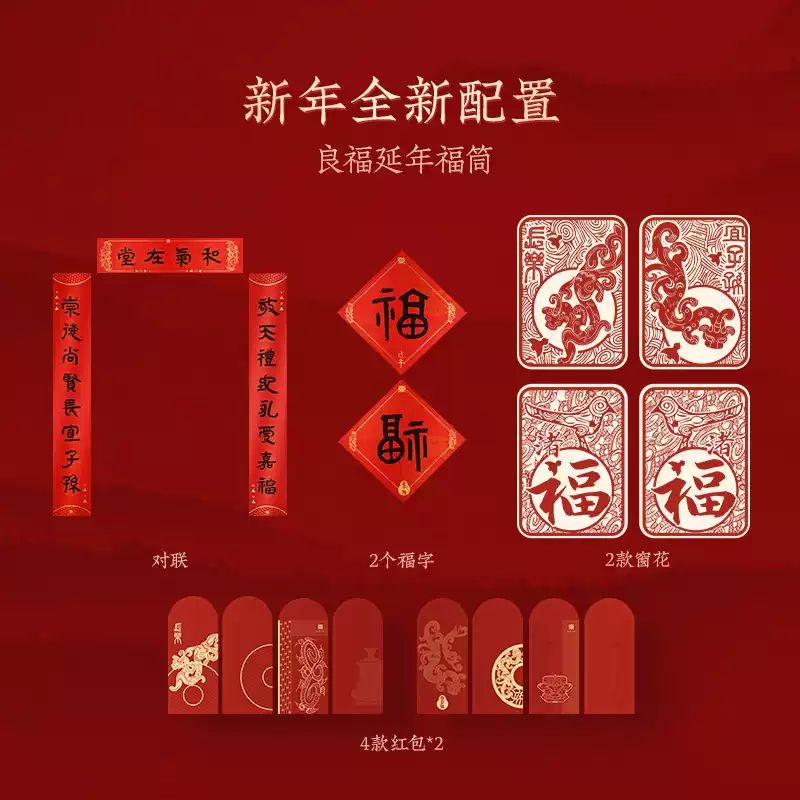 Liangzhu Cultural Creative Spring Festival Couplets Gift Box 2025