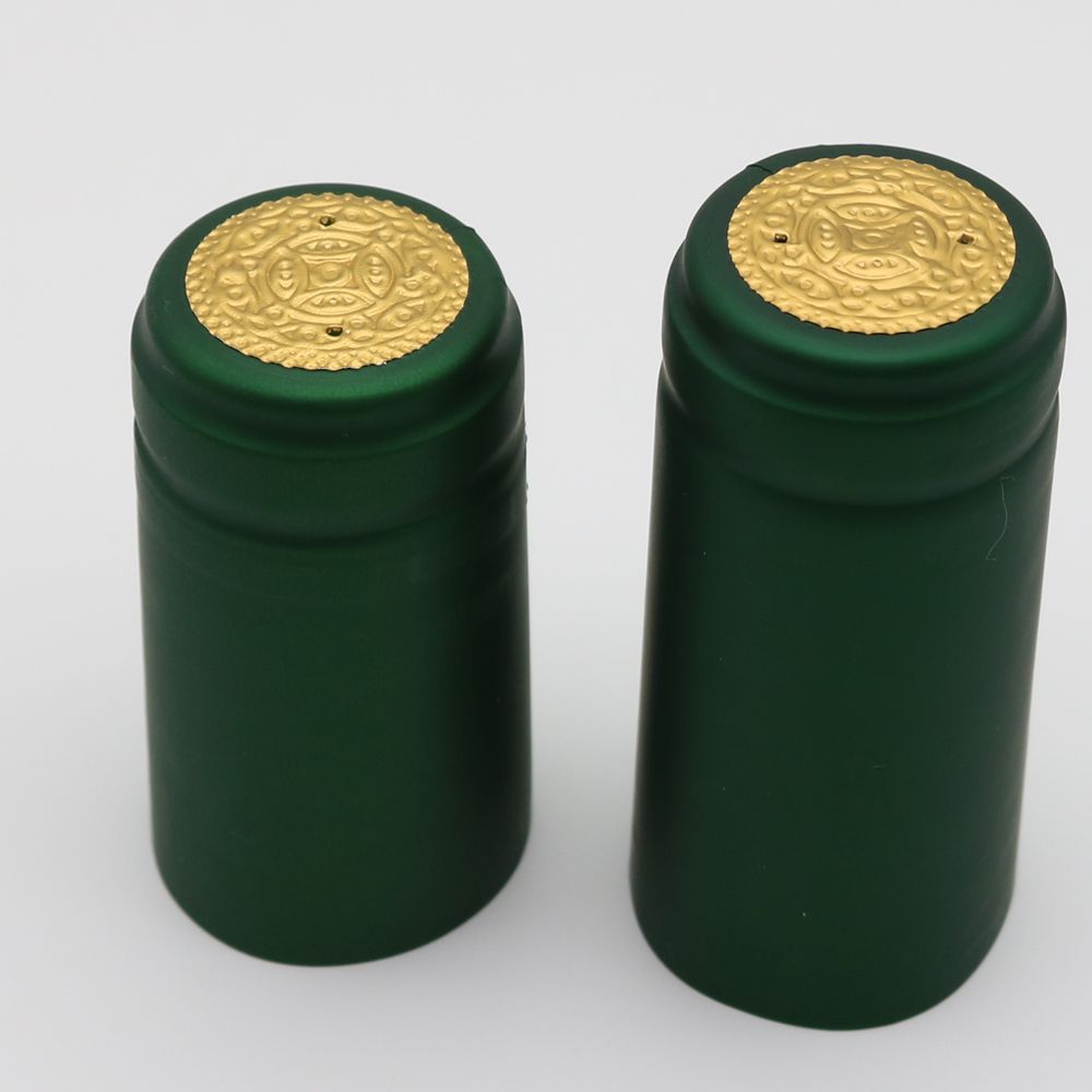 Wholesale 30mm 32mm Vodka Whiskey Sealing Film Material Pvc Heat Shrink Capsules Lid Custom Logo