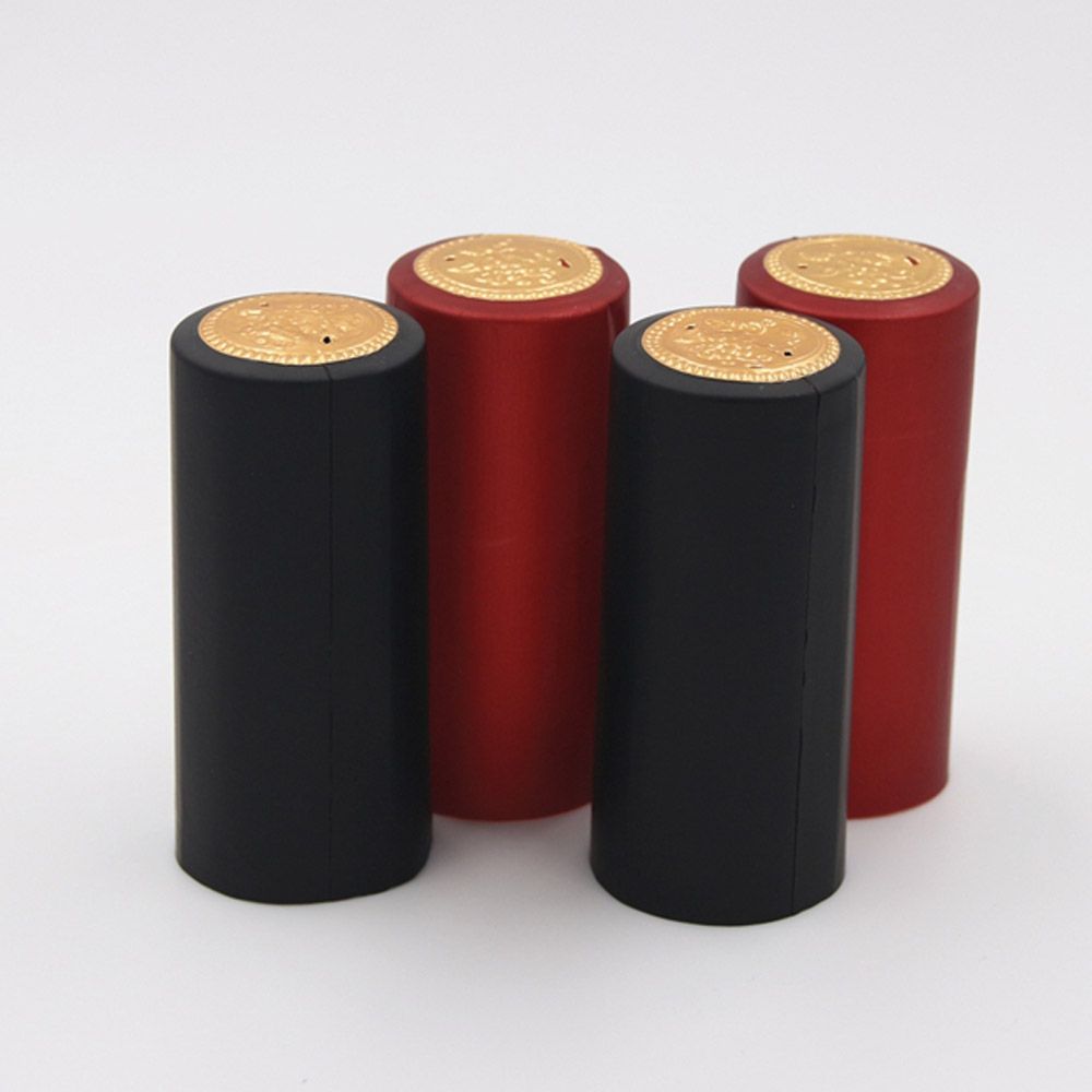 Custom wine bottle heat shrink capsule cap 30*60mm, 35*55mm seal pvc plastic capsule with tear off