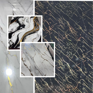 Interior Alternative Marble Decoration Veneer Pvc Marble Uv Coating Sheet Uv Board Wall Panel