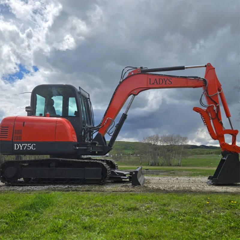 LADYS DY75C Medium Excavator Euro 5/EPA Yanmar 4TNV94L Excavator for sale