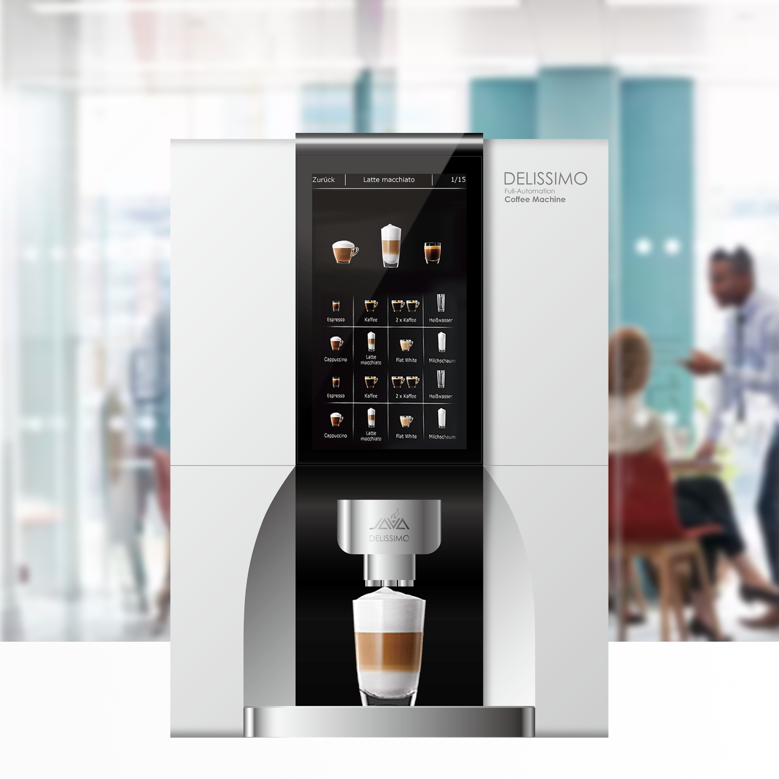 Commercial bean to cup coffee vending machine