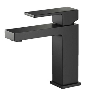 Square Single Hand Wash Basin Faucet Made Of Solid Brass Construction AB000000MB