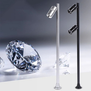 1W LED Pole Spotlight for Museum Showcase Cabinet Jewelry Store Lighting Vertical Style Counter Display Standing Lights