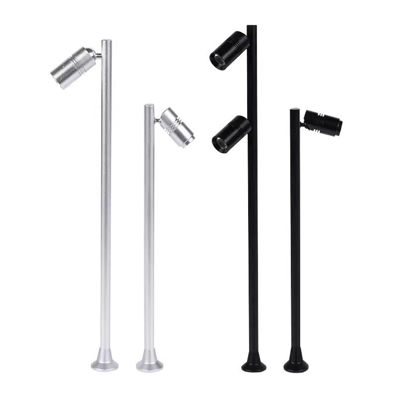 Hot Sales Vertical Style Led Counter Light Standing Pole Lights Rotating Jewelry Counter Cabinet Spotlight Showcase Lighting