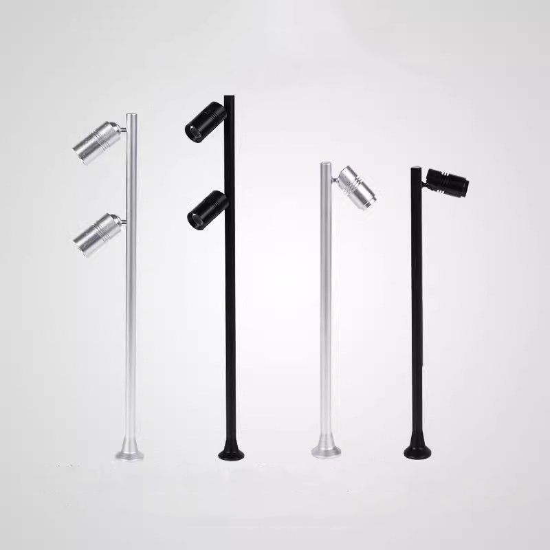 Hot Sales Vertical Style Led Counter Light Standing Pole Lights Rotating Jewelry Counter Cabinet Spotlight Showcase Lighting