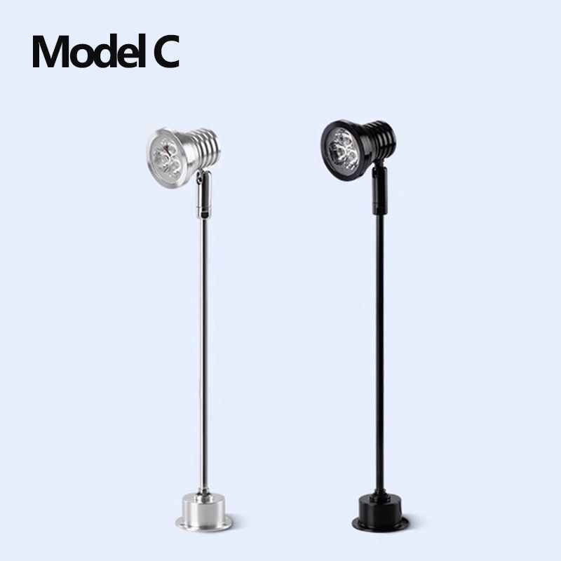 Factory 1W 3W LED Counter Standing Spotlight Jewelry Display Lamp Watch Glasses Showcase Display Case Cabinet Lights AC220V