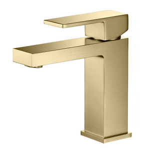 Square Single Hand Wash Basin Faucet Made Of Solid Brass Construction AB000000BG