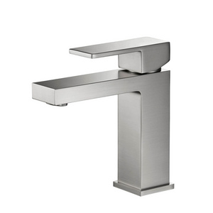 Square Single Hand Wash Basin Faucet Made Of Solid Brass Construction AB000000BN