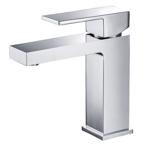 Square Single Hand Wash Basin Faucet Made Of Solid Brass Construction AB000000CH