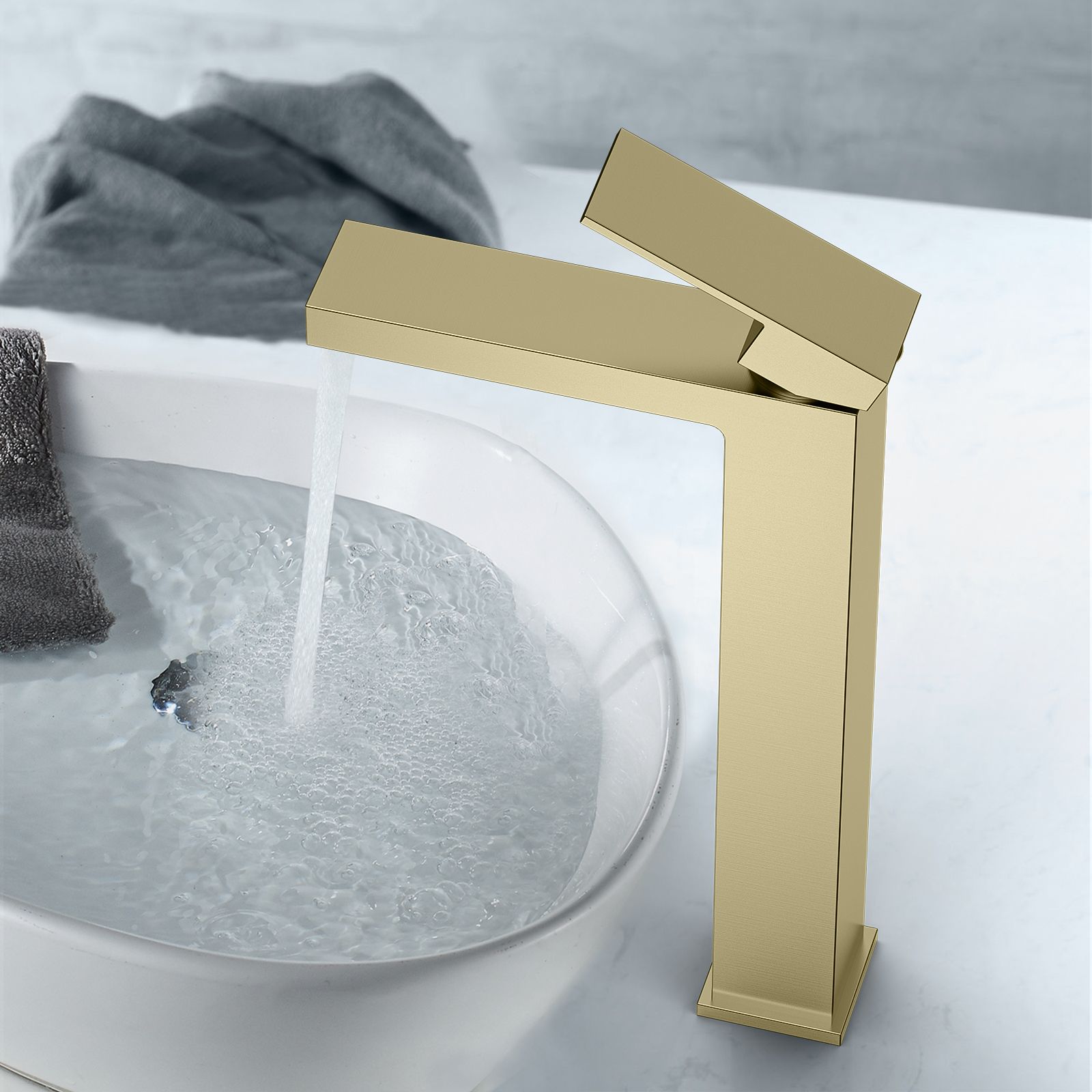 Single Handle Bathroom Sink Faucet With Optional Pop-Up Drain AB001000BG