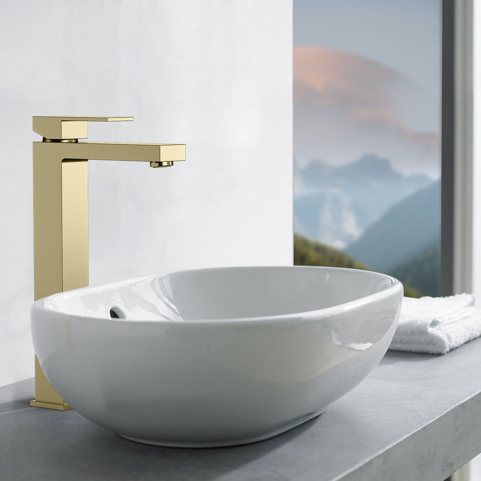 Single Handle Bathroom Sink Faucet With Optional Pop-Up Drain AB001000BG