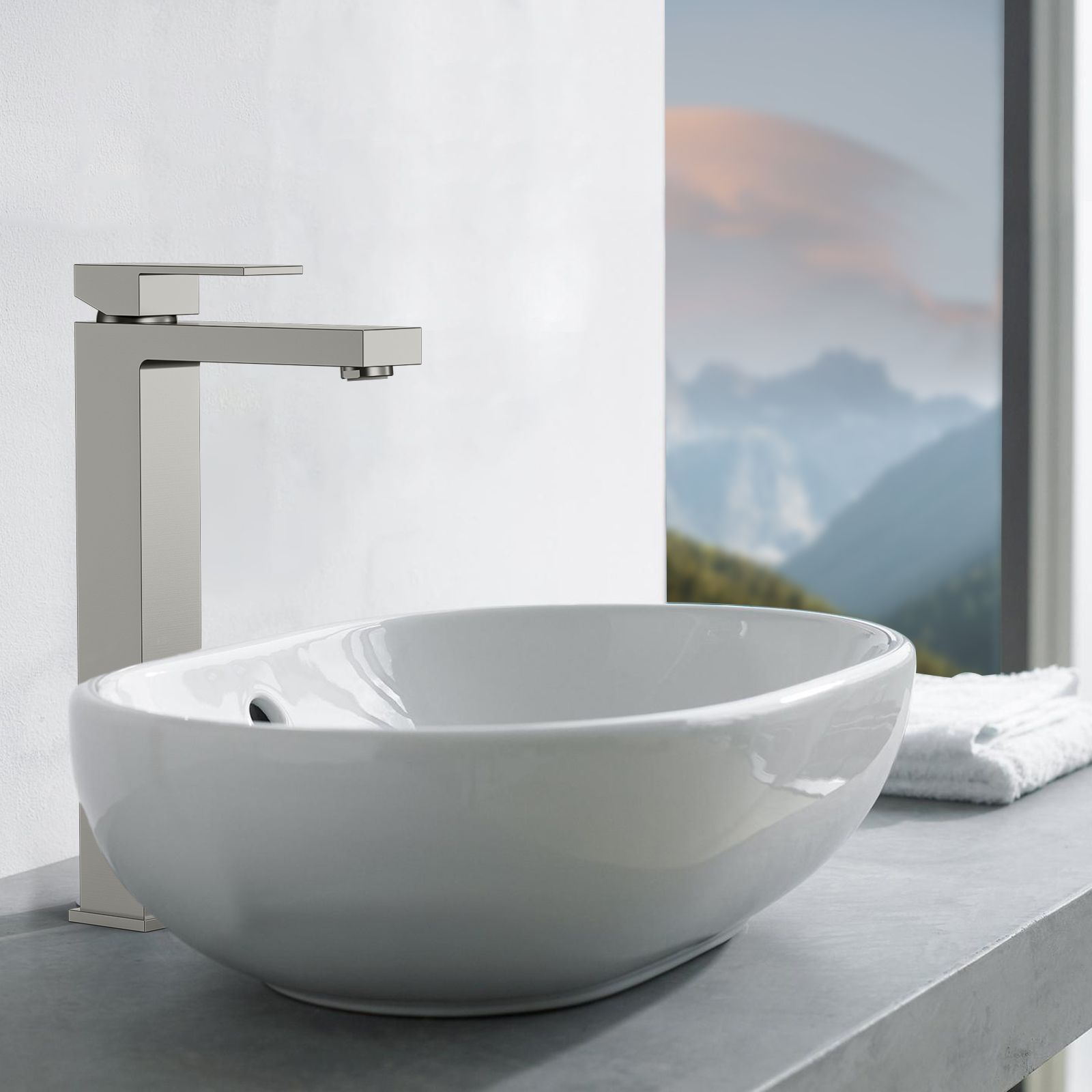 Single Handle Bathroom Sink Faucet With Optional Pop-Up Drain AB001000BN