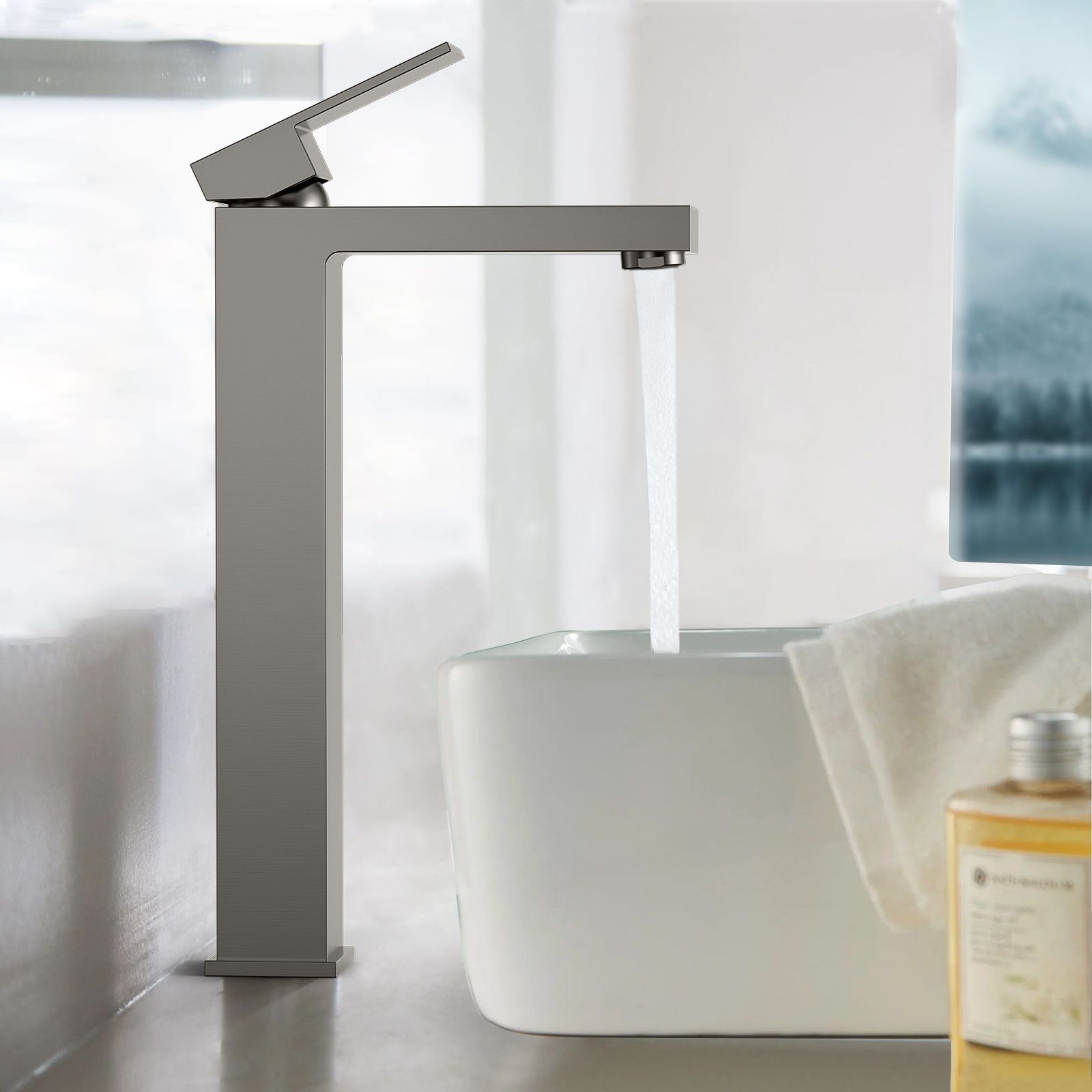 Single Handle Bathroom Sink Faucet With Optional Pop-Up Drain AB001000BN