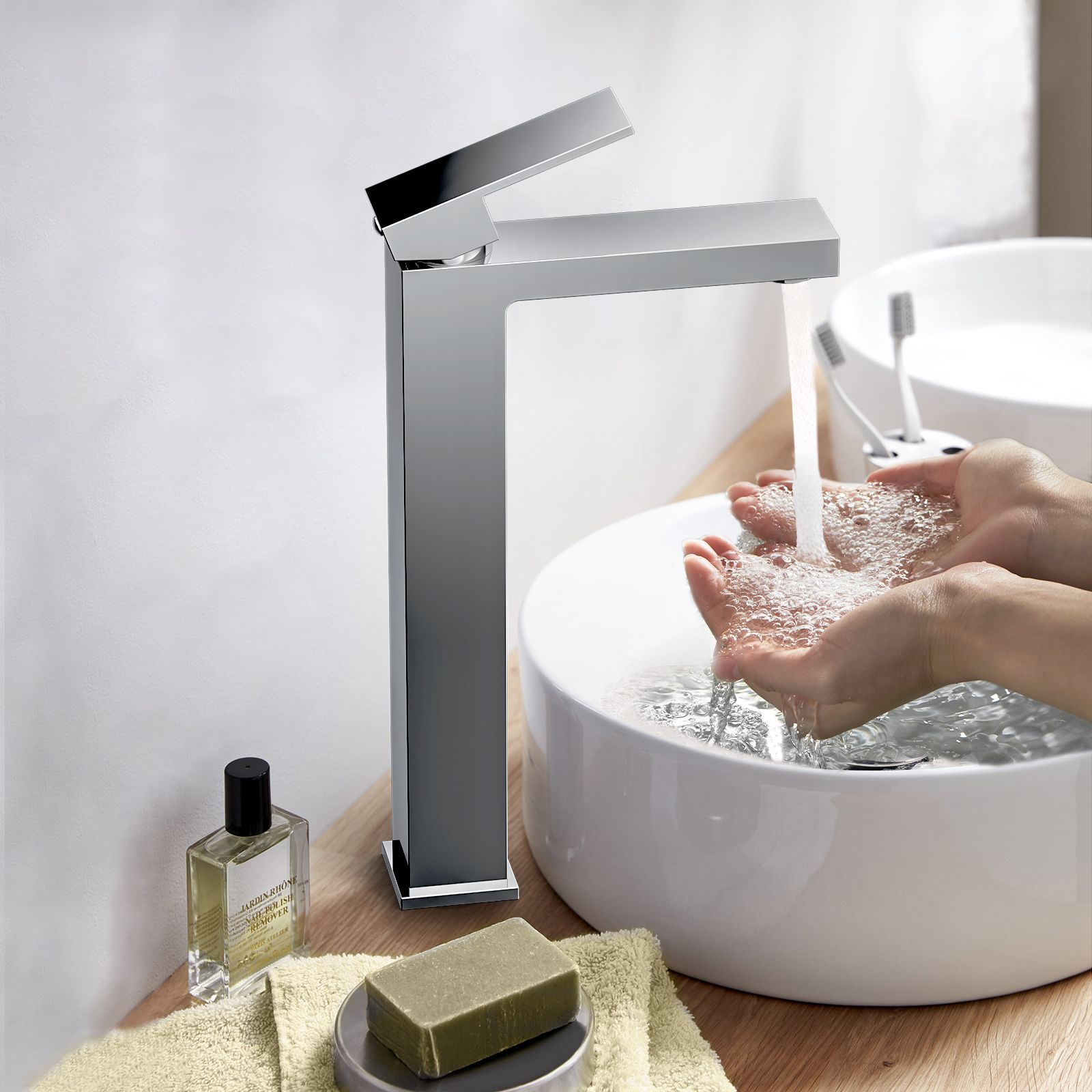 Single Handle Bathroom Sink Faucet With Optional Pop-Up Drain AB001000CH