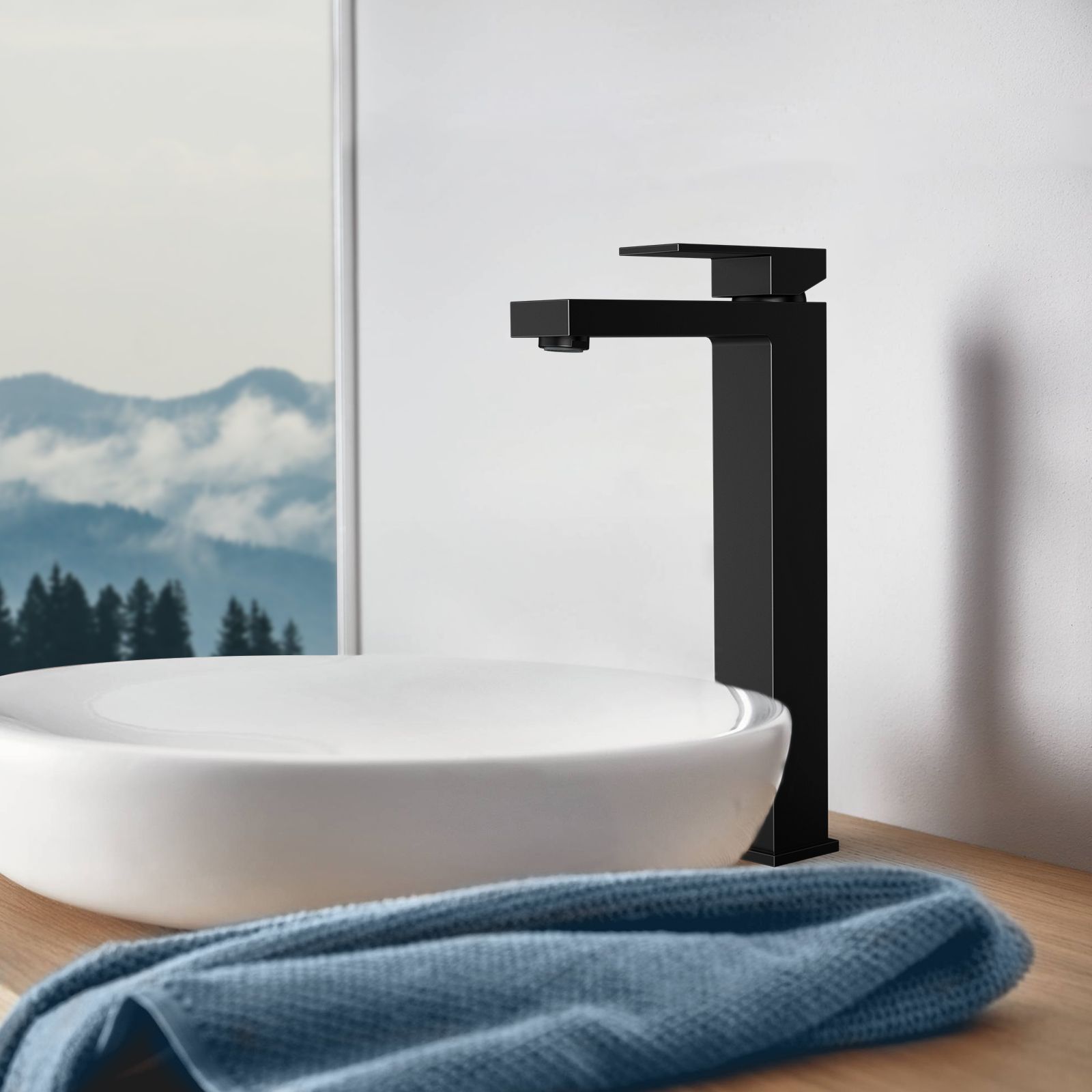 Single Handle Bathroom Sink Faucet With Optional Pop-Up Drain AB001000MB