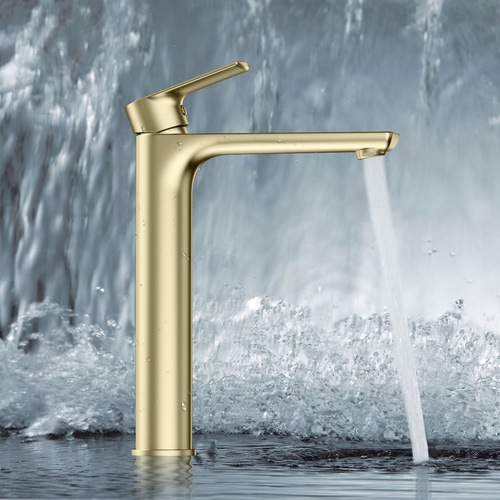 Nile Bathroom Basin Faucet Solid Brass Construction With Spain Citec Cartridge & Swiss Neoperl Aerator AB001003BG