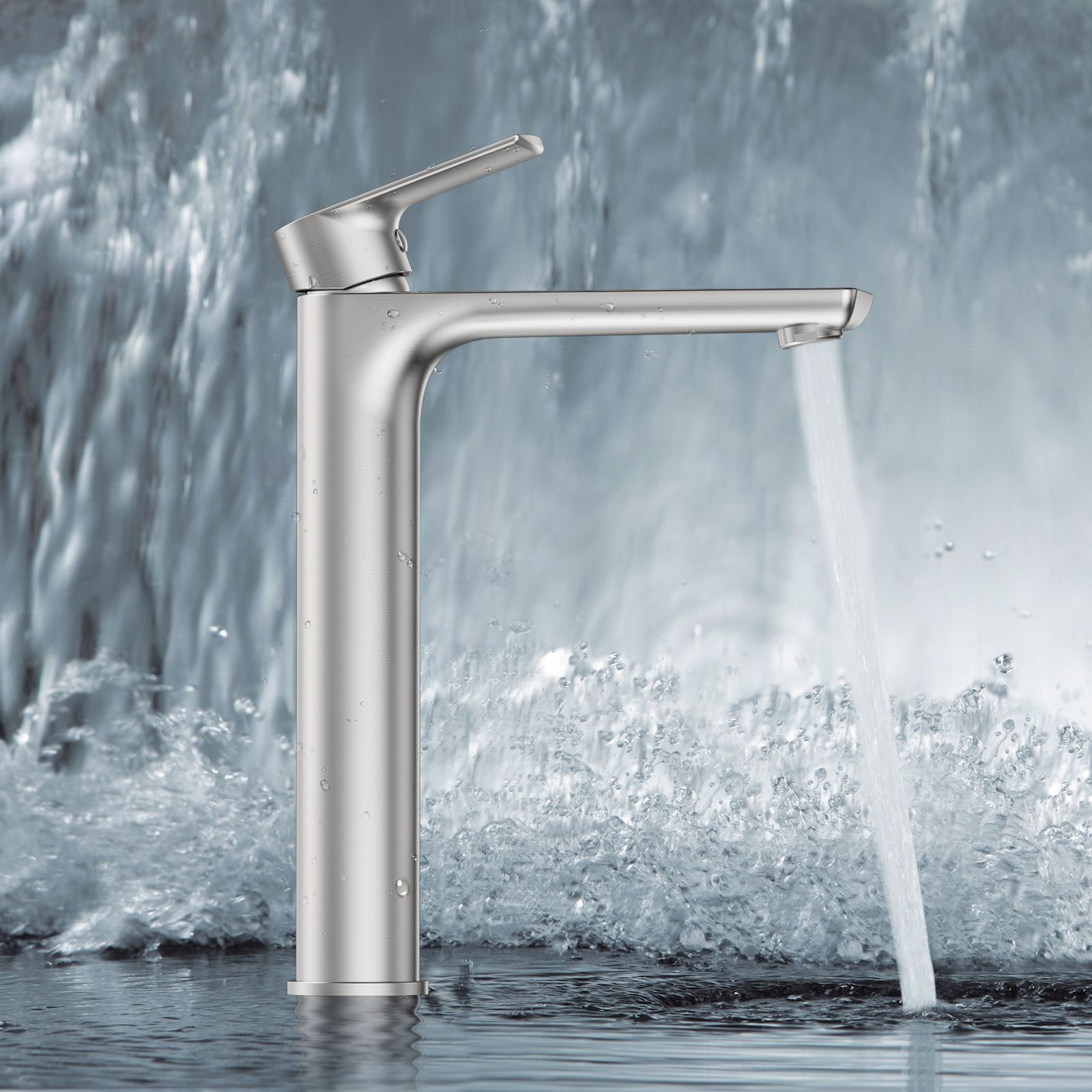 Nile Bathroom Basin Faucet Solid Brass Construction With Spain Citec Cartridge & Swiss Neoperl Aerator AB001003BN