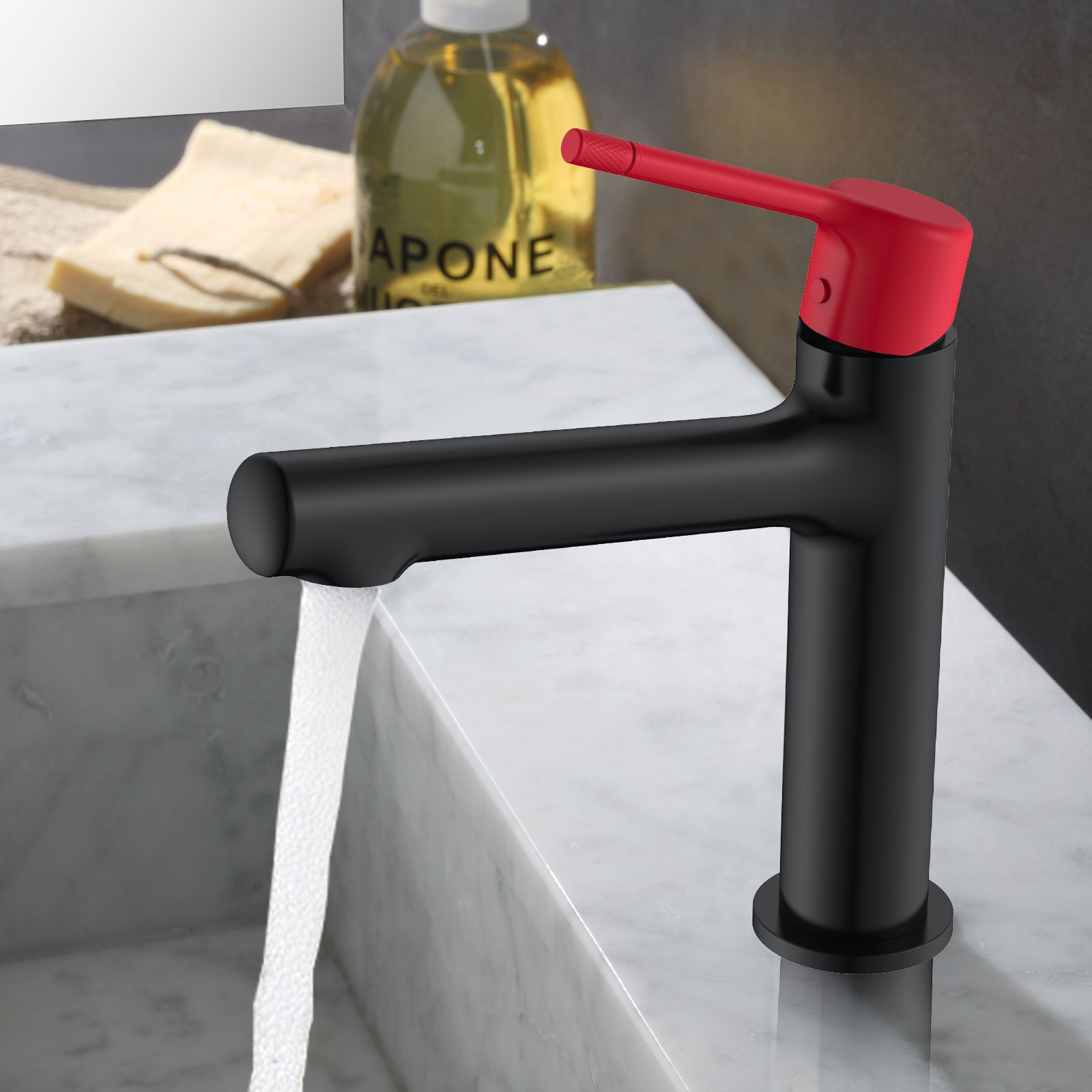 MAJI Single Hole Bathroom Wash Basin Faucet With Ceramic Cartridge-AB000014MBR