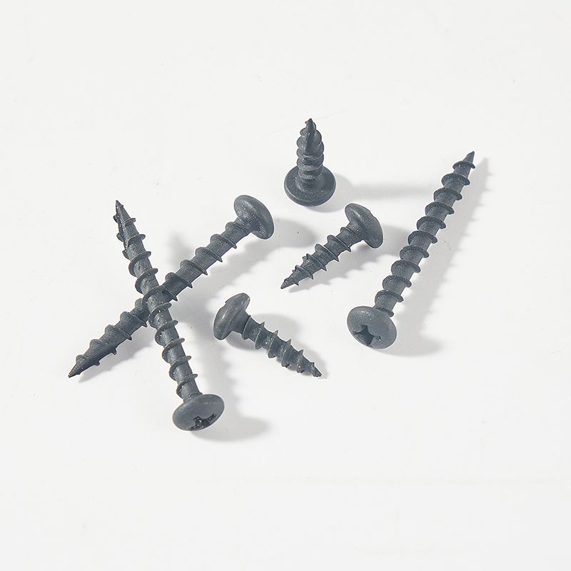 Black phosphated pan head self tapping screw T17