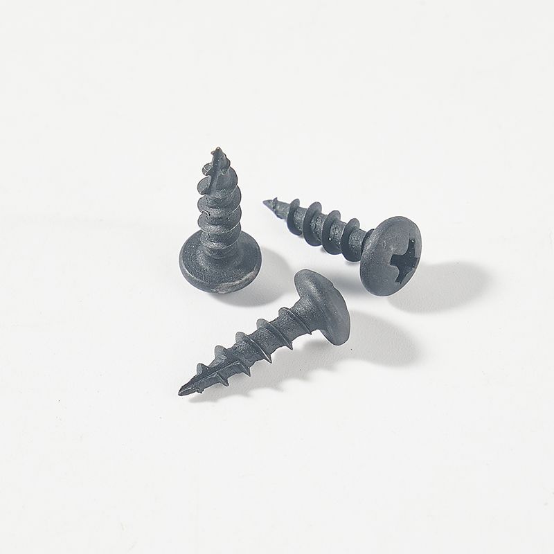 Black phosphated pan head self tapping screw T17