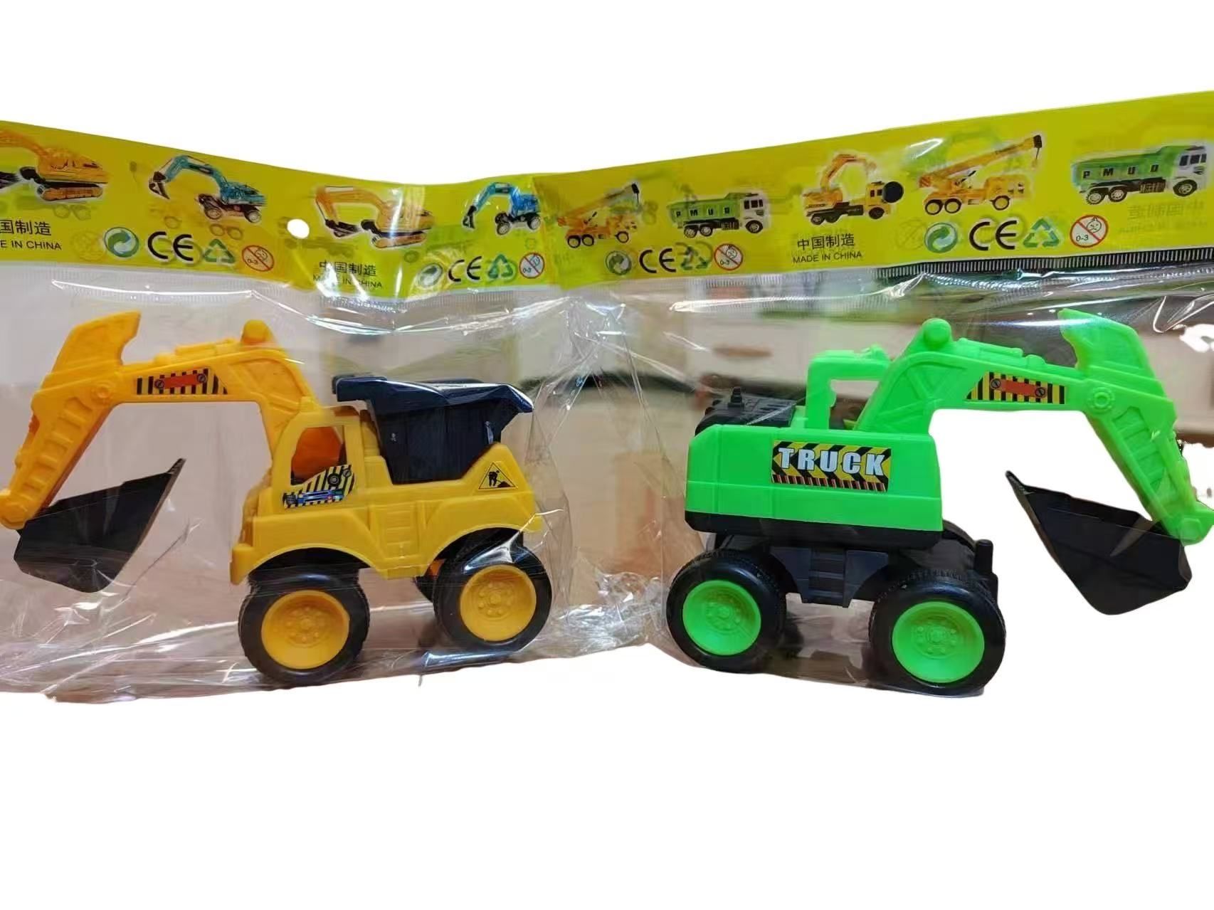 Children's toy excavator 4 wheel excavator toy car engineering vehicle