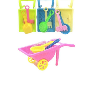 Kids beach bucket play sand digging tools outdoor cart plastic shovel sand pit playset wholesale