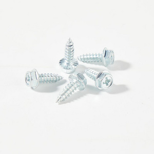 Hex flange head cross recessed self tapping screw