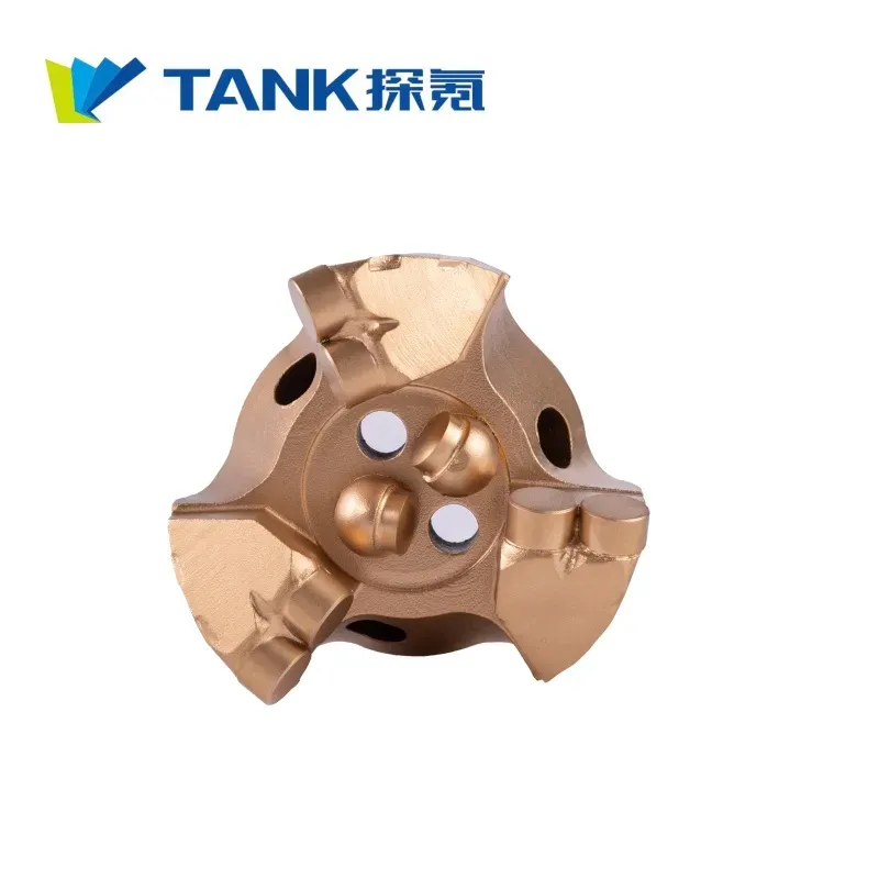 FineDrill 113mm Three Four wings PDC Concave Drill Bit PDC Blade Drag Bit for Hard Rock Well Drilling