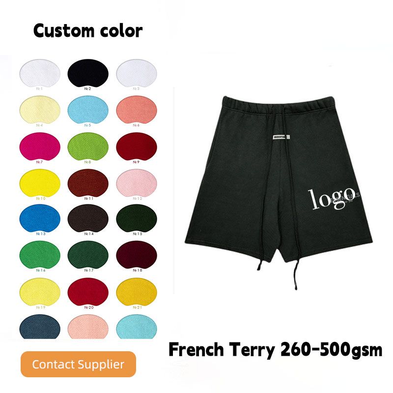 china manufacture custom ESSENTIALS Shorts Reflective French Terry Cotton Shorts wholesale