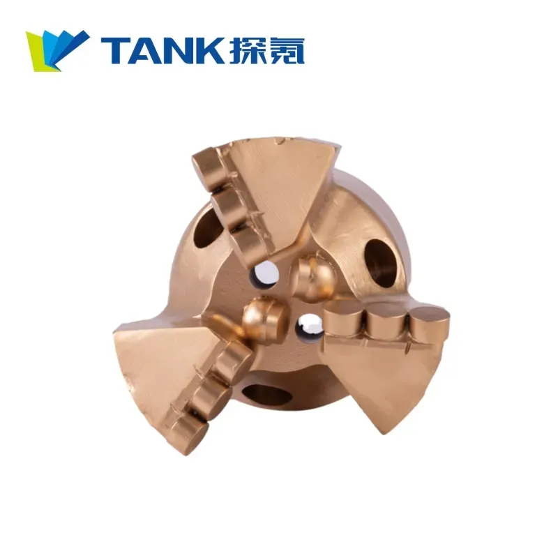 Professional Quality Three-wing Concave PDC Coreless Drill Bits for Granite and Other Rocks an Efficient Drilling Option