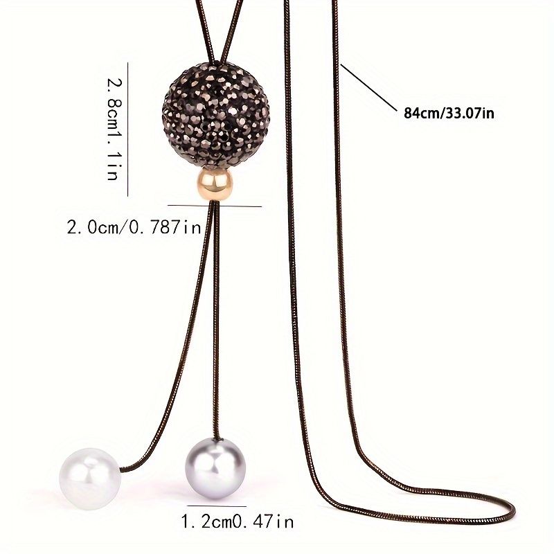 High-Grade Pearl Sweater Chain Women's Personality Geometry Versatile Clothing Necklace