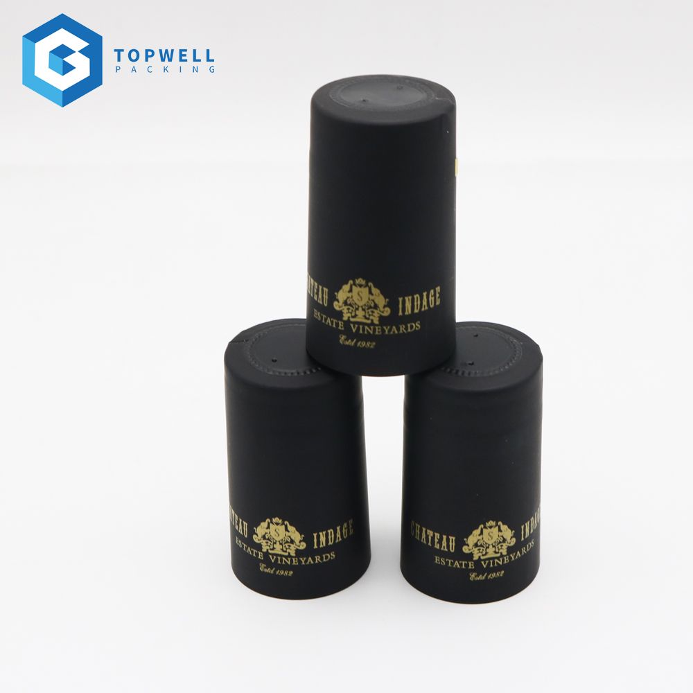 Customized print Embossed logo Easy Tear Liquor bottle cap pvc heat shrinkable wine capsule