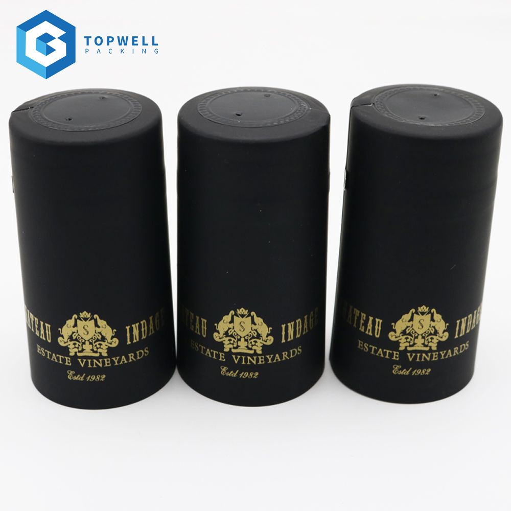 Customized print Embossed logo Easy Tear Liquor bottle cap pvc heat shrinkable wine capsule