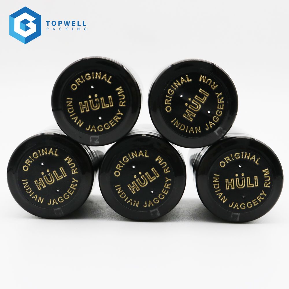 Online Custom Round Emboss Tops Plastic PVC Heat Shrink Caps Seal Capsule For Wine Liquor Bottle