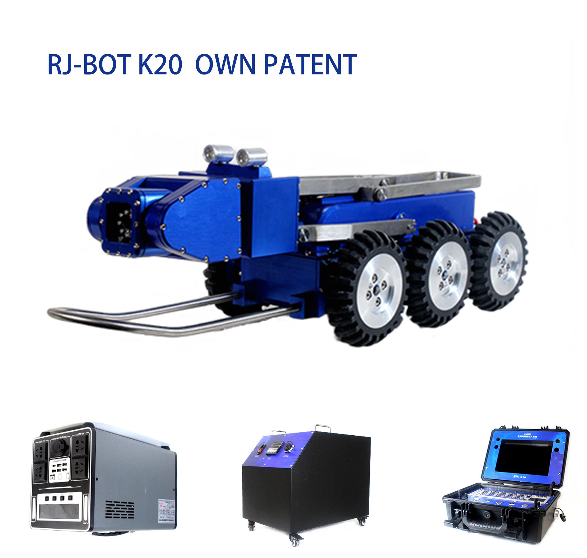 RJ-B0T K20 CCTV Sewer Pipe Inspection Camera Crawler Robot Drain Camera