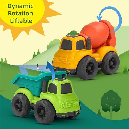 Sustainable Bio-Plastic Truck Children's Car Toy Sand Pit Sand Toy Dump Truck & Cement Mixer Vehicle,Dump Truck Toys