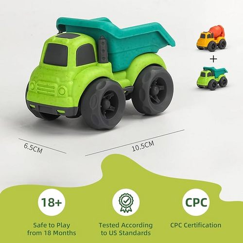 Sustainable Bio-Plastic Easter Christmas Birthday Gifts for 2 3 4 Year Boy Girl Dump Truck