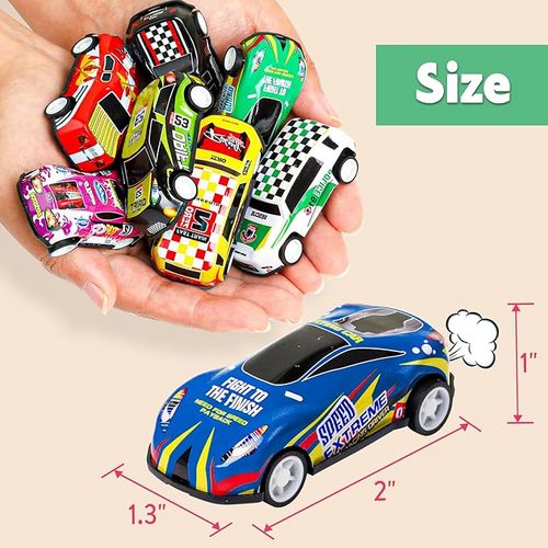 Mini Pull Back Racing Vehicles Plastic Cars Bulk Toys Party Favors Treasure Box Classroom Prizes Goodie Bag Stuffers for Kids